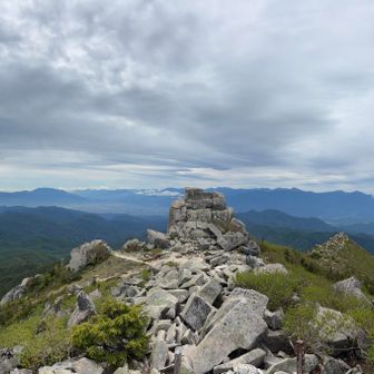山頂から五丈岩と富士山をパノラマで📷