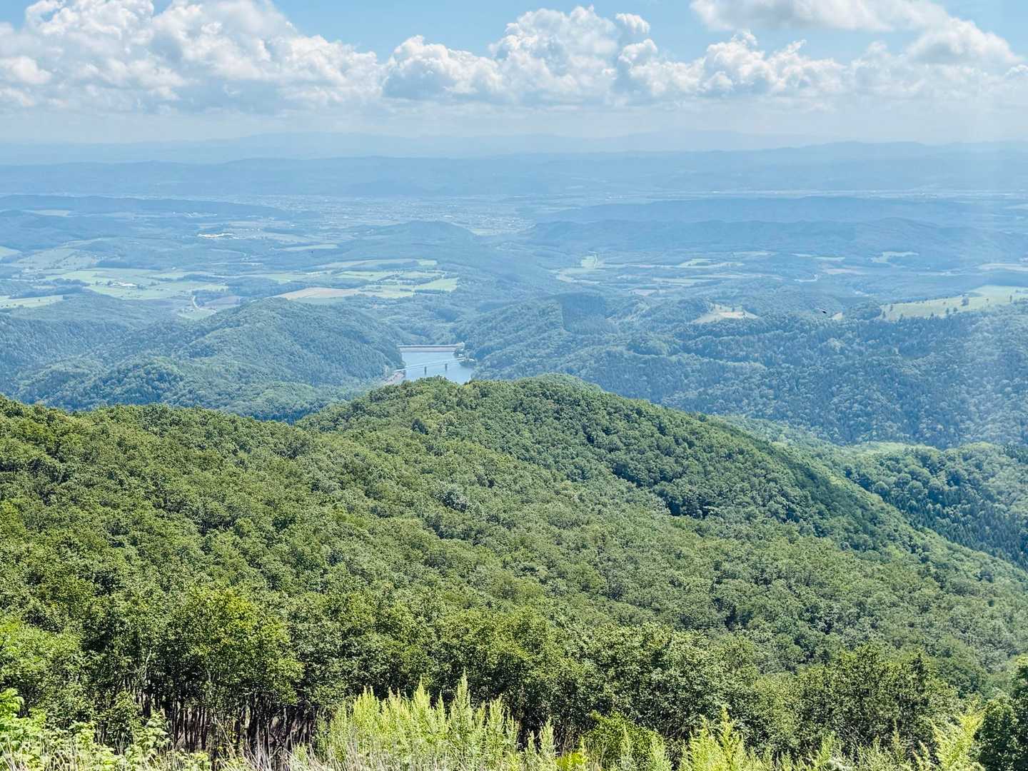 遠くのお山はかすんで見えず
