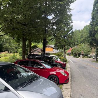 駐車場いっぱい
ここカーブの途中だけど、
車やチャリンコがすごい速さで通るので出入りが怖いです😰