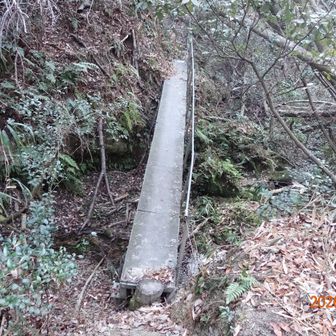 橋を渡り、左に巻いていくが、途中道を見失い、ルートに戻るのに苦労した。