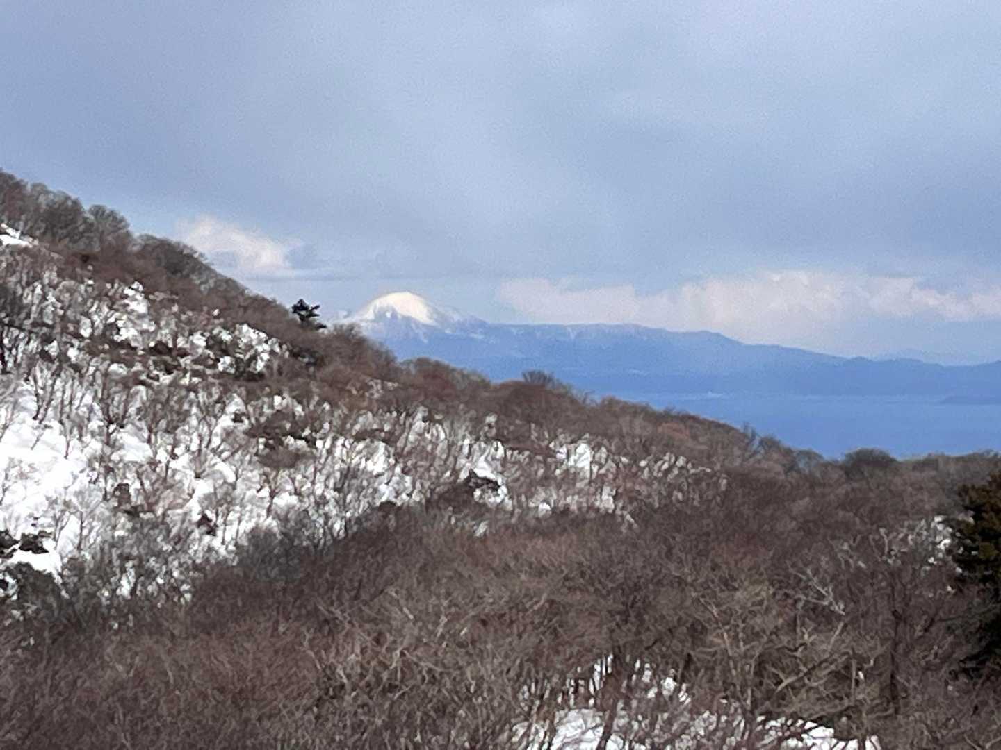 振り返って、伊吹山が見えた！