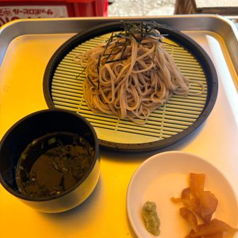 大門沢でお昼🕛オススメのざるそば。水が綺麗だから蕎麦も美味しい😋