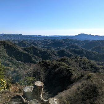 眺望ポイント。
伊予ヶ岳とか富山が見えてます。