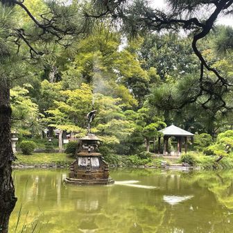 鶴の噴水