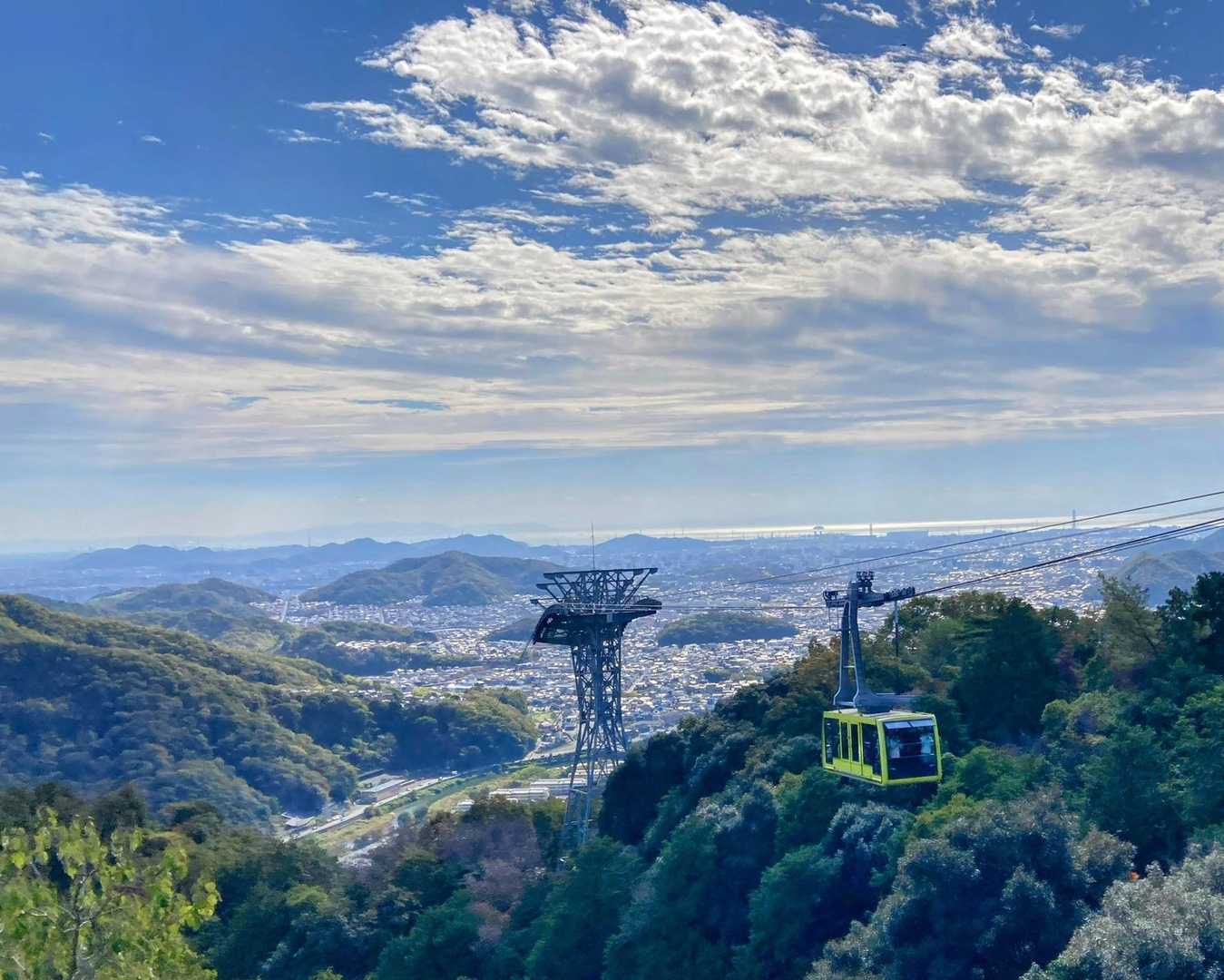 眺望はきれいです
ロープウェーも写せました
