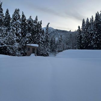 ちょっとだけ先頭交代
いつもの駐車場までまあまあ長く
ふわふわで疲れます❄️