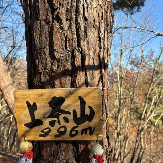 今日の最高到達点　「上条山」996m✨