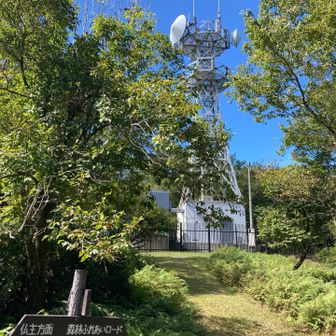 山頂近くの電波中継塔