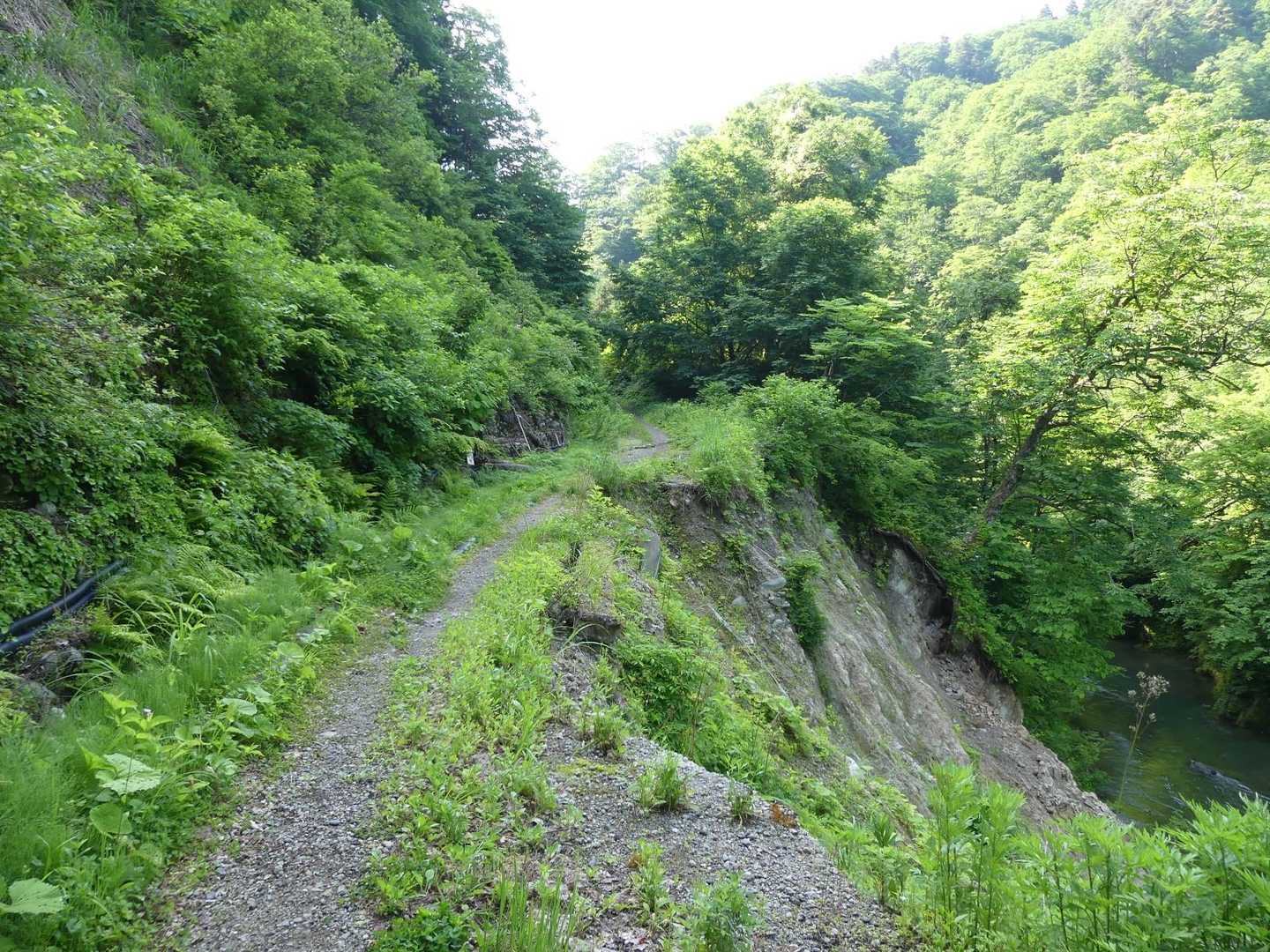 崩落地　まあ普通に歩けば大丈夫