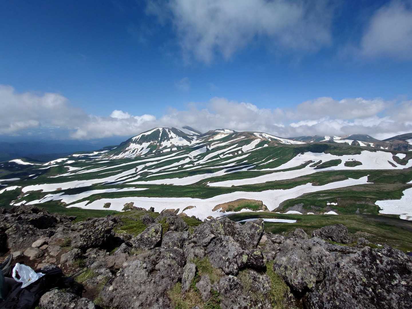 赤岳・白雲岳往復 | 夏の「ゼブラ雪渓」と高山植物の楽園を目指しての写真
