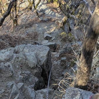 3つ目の鎖場下り⛓️
恐怖レベル6（私個人基準Max10）