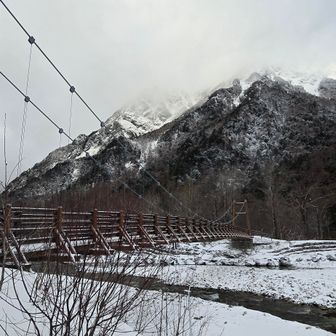ここからはほぼ白黒の上高地(^-^;