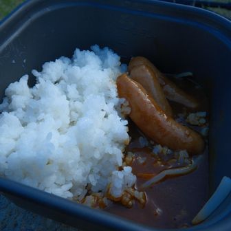 アルファ化米でカレー
