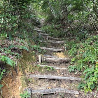 あれに見ゆるは400m
手前は急階段