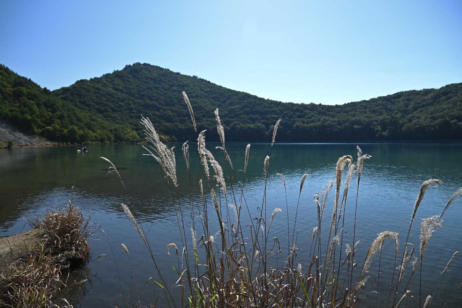 やっと調子が出てきた頃には下山

平和な湖畔を眺めて散歩気分