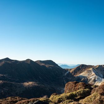 久住パノラマ！(奥に根子岳と高岳？)