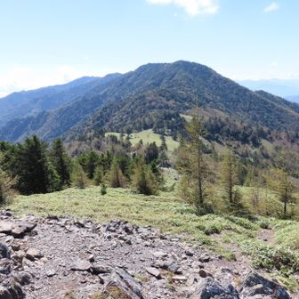 展望スポットから小金沢山(2014m)
小金沢連嶺の最高峰です。いつか登ります！