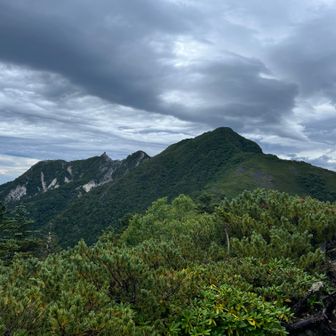 地蔵ヶ岳、赤抜沢ノ頭、高嶺（赤薙沢ノ頭より）