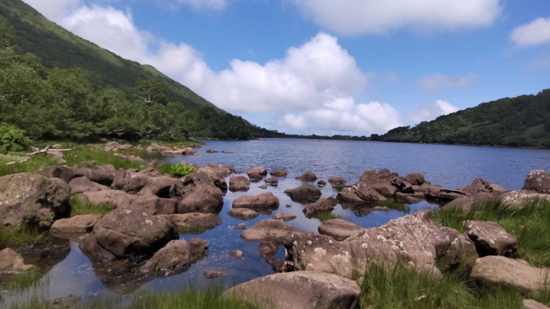下山の途中の 長沼
朝とは反対側です
