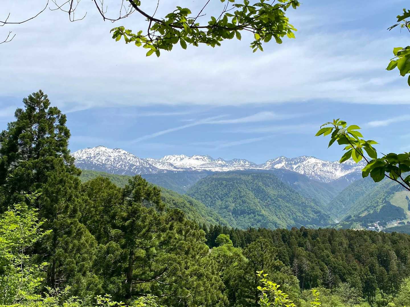 ここも立山方面が切り開かれていて眺望がいい。
