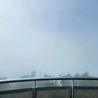 もう一回展望台に来たけどまだ白い😣