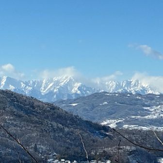 北アルプスの遠望