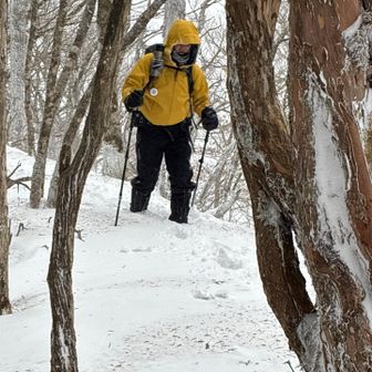 最後の登りを終えたあうさん
この後に一言
腹減った〜何か食わせて
今回は時間と休憩できる場所がなく行動食のみ
コンビニで買ったおにぎり🍙が凍っていてなかなか味がしなかったw