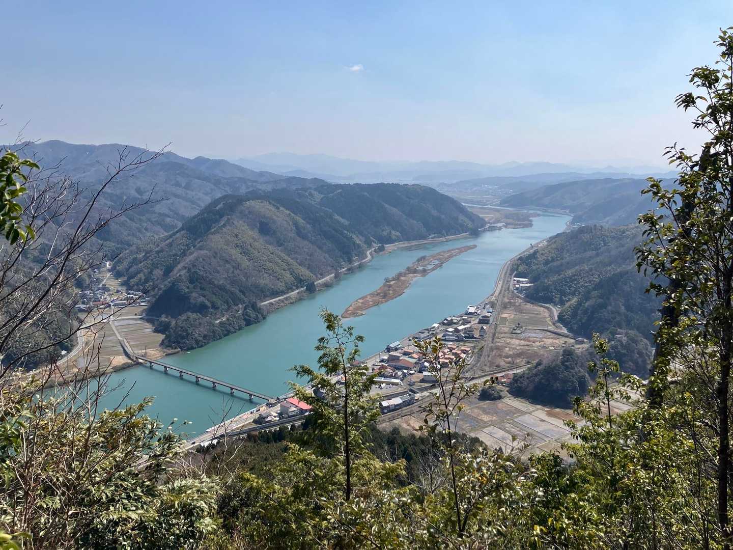 円山川が綺麗に見渡せました。😍