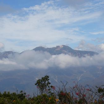白山の頂上がよく見えます。
