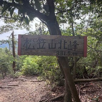 松笠山北峰山頂。ここでも休憩😫体力は何とか回復し先へ👊