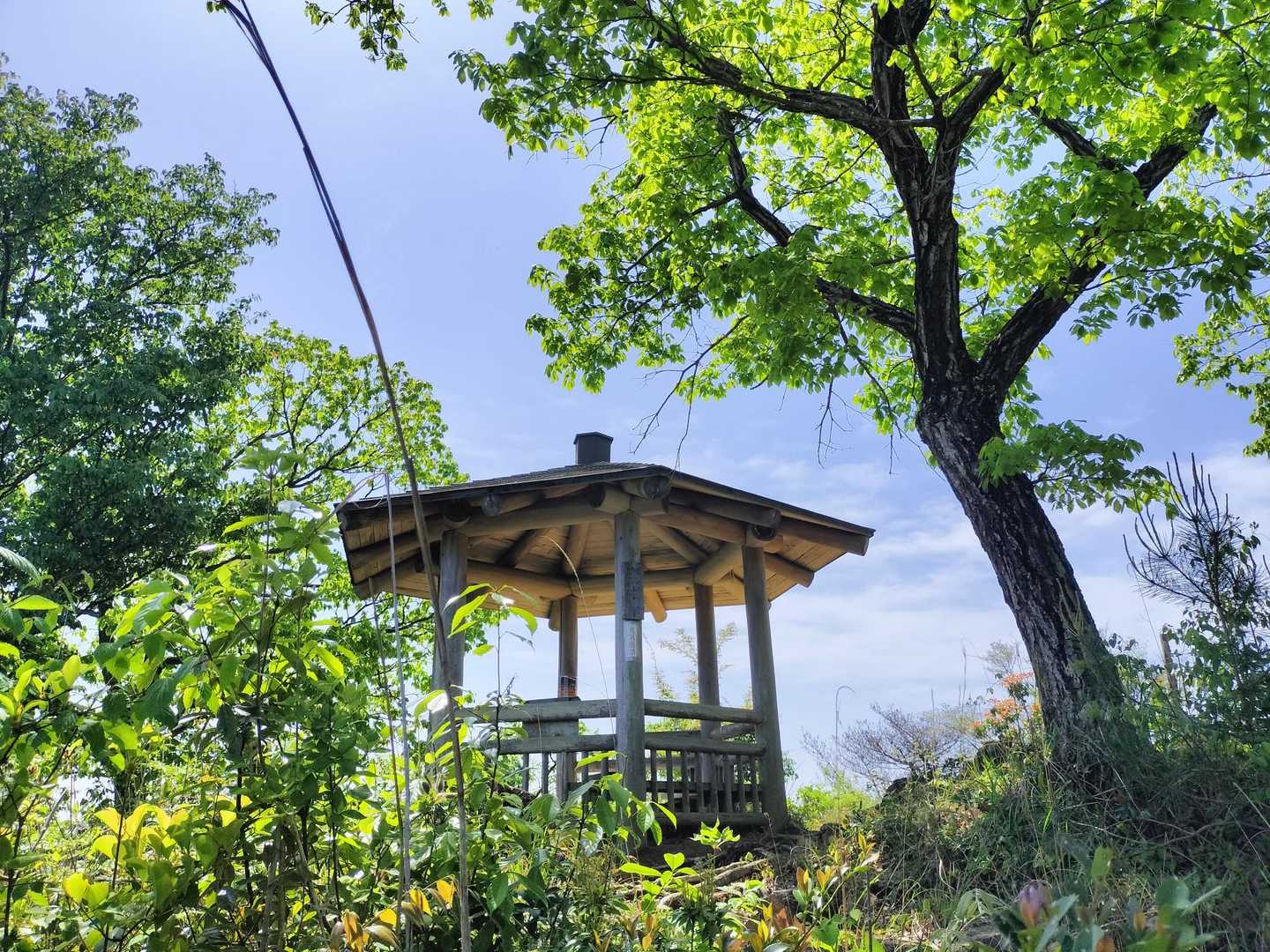 山頂に東屋あるよ☝🏻
但し公園全体が火気厳禁なので休憩もほどほどにスルーした❗️