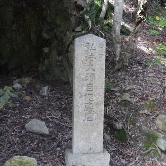 こんなところに弘法大師自作亀石の碑が