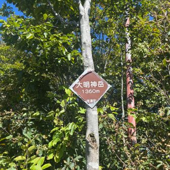 大明神岳に到着！