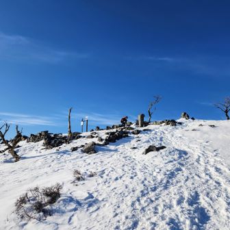 名残惜しいですが、山頂に別れを告げる🟦