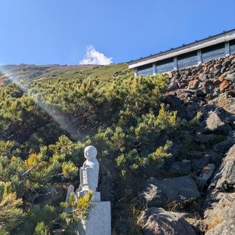 山頂を見上げて