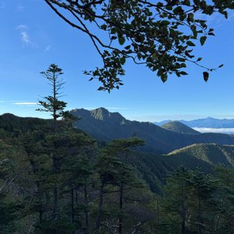 権現岳と編笠山方面