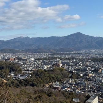 比叡山　　左下に金閣寺