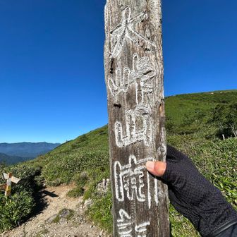 ジャンクション峠から右➡️へ、先ずは「大峠山」へ☀️太陽に背を向けながら高度を上げて🌱裏那須稜線へ上がります♪