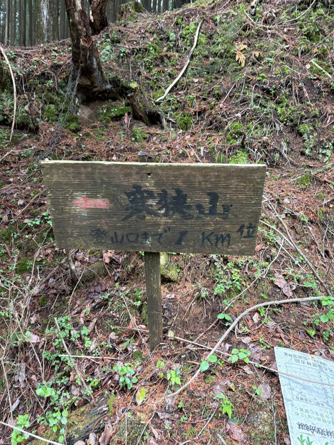 ゲートから登山口まで1キロあるって！　ここまで1キロくらい歩いて来たけどー