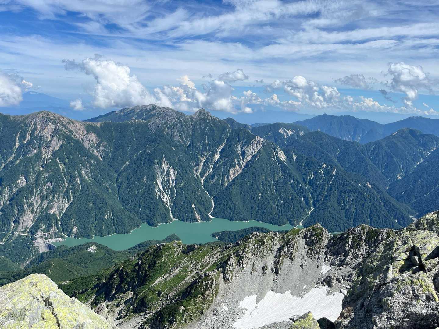 大汝山⛰️山頂からの、黒部ダム