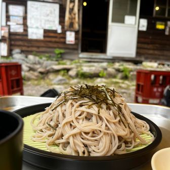 ざるそば¥1100をいただきました。大盛り無料！美味しかった〜