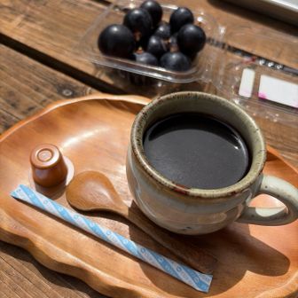 おすすめコーヒー☕︎600円　山の上でのコーヒー格別ですね