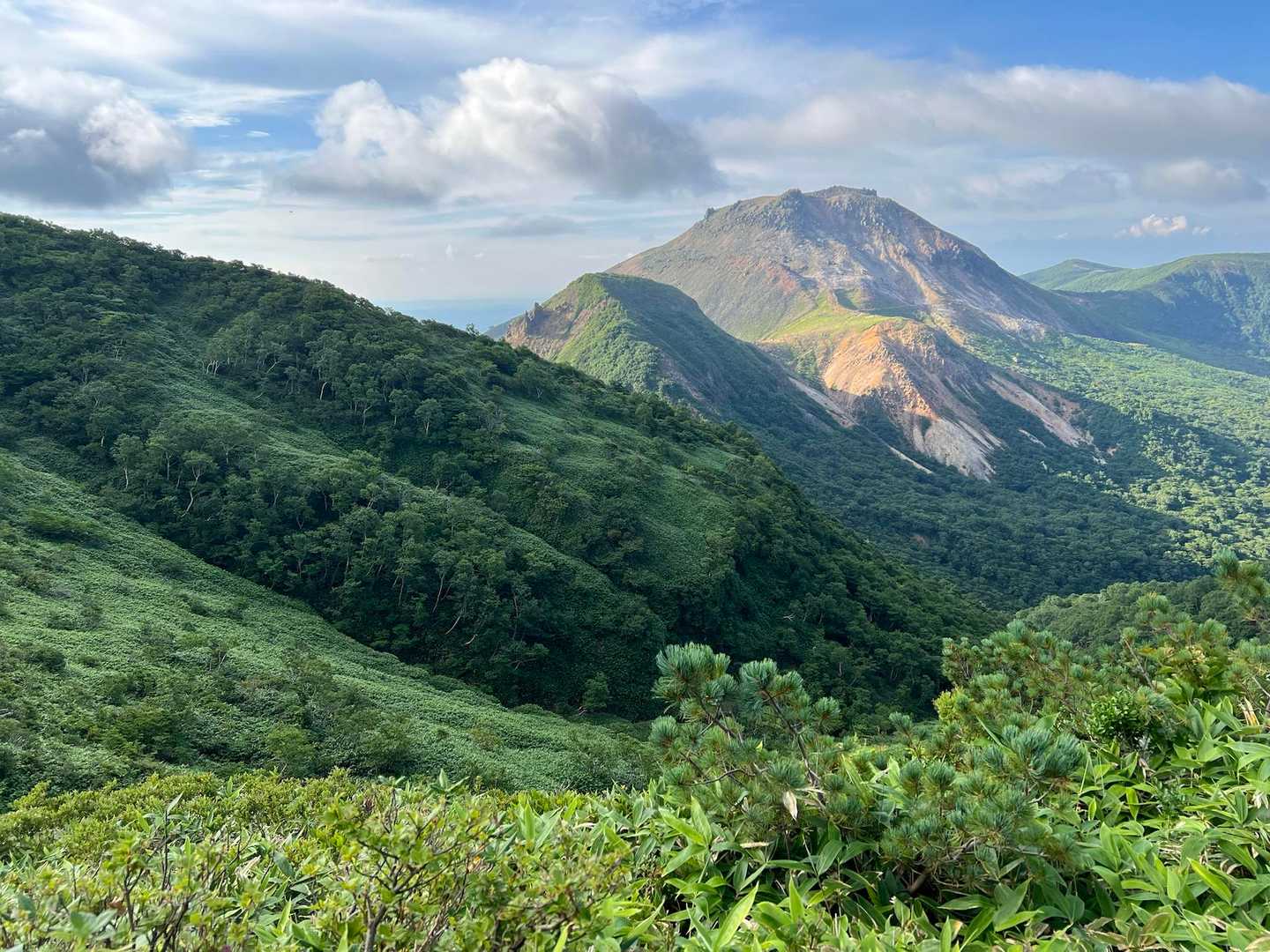 峠の茶屋登山口-朝日の肩-朝日岳-1900m峰-三本槍岳- 周回コースの写真