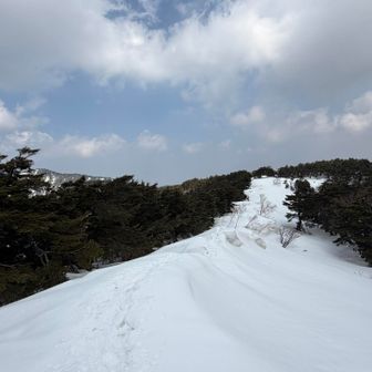 波うつ様な雪庇が良き絵に見えた🖼️