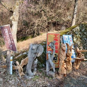 かわいい木彫りの動物達😊
