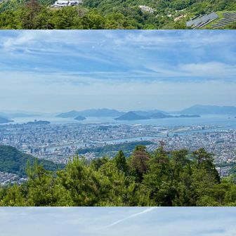 天空の展望岩（立石城跡）✨
・宮島方面⛩
・似島方面🗻
・広島駅方面🚅
何回も来たくなる大好きな展望所の１つです🖼️