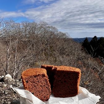 ココアとバナナのシフォンケーキ