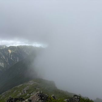 常念が何も見えなくなった
