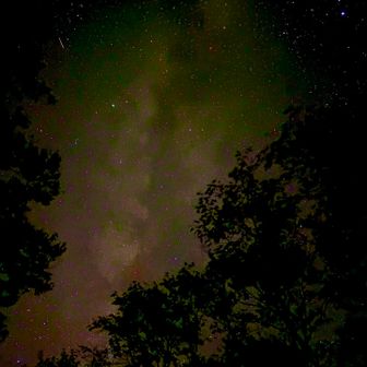 流れ星が映ってると先輩が教えてくれた😊