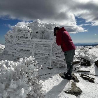 山の神様に一礼🙏